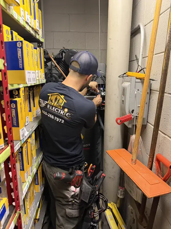 TJF Electric outdoor work — Somers, CT